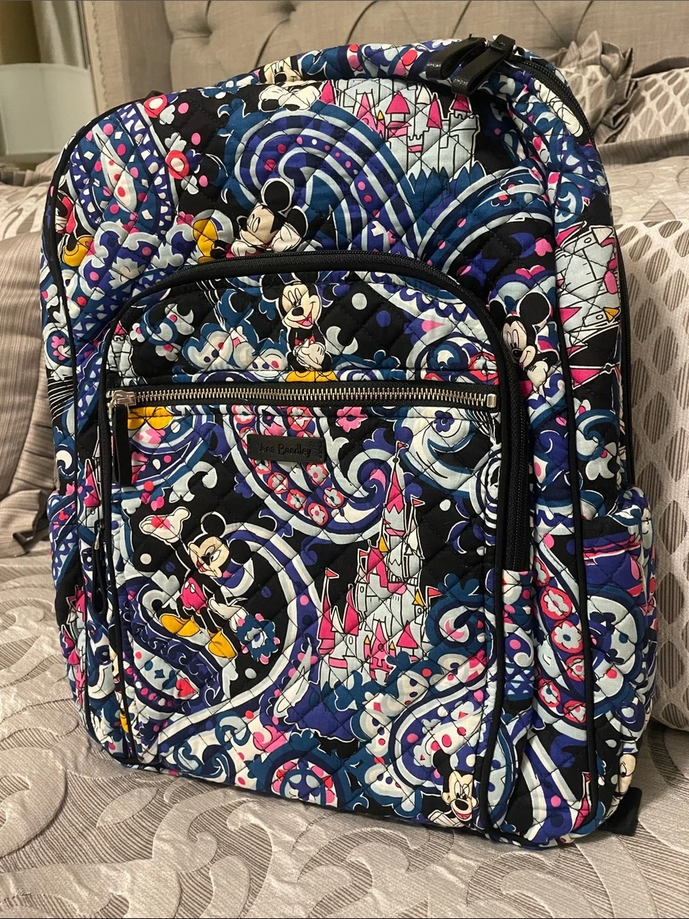 Worn Once Vera Bradley Mickey’s Whimsical Paisley Campus Backpack